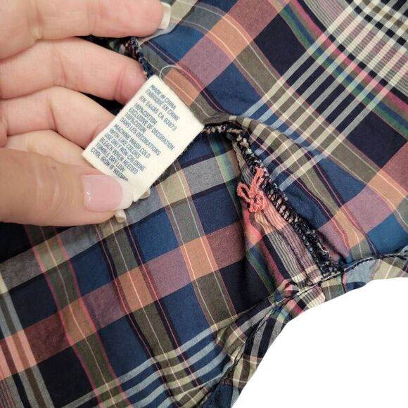 Set of Brand Name Khaki Colored Jeans and Lightweight Long Sleeve Plaid Shirt - Picture 8 of 12